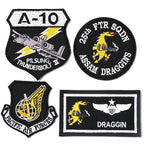 Military Patch（ミリタリーパッチ）25th SQ ブラックイエローカラー 4枚セット [フック付き]【レターパックプラス対応】【レターパックライト対応】