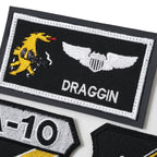 Military Patch（ミリタリーパッチ）25th SQ ブラックイエローカラー 4枚セット [フック付き]【レターパックプラス対応】【レターパックライト対応】