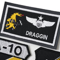 Military Patch 25th SQ Black Yellow Color Set of 4 [with hook and loop backing] [Letter Pack Plus compatible] [Letter Pack Light compatible]