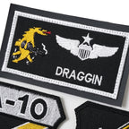 Military Patch（ミリタリーパッチ）25th SQ ブラックイエローカラー 4枚セット [フック付き]【レターパックプラス対応】【レターパックライト対応】