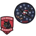 Military Patch（ミリタリーパッチ）5TH RECON サンタクロース 2枚セット パッチ [フック付き]【レターパックプラス対応】【レターパックライト対応】