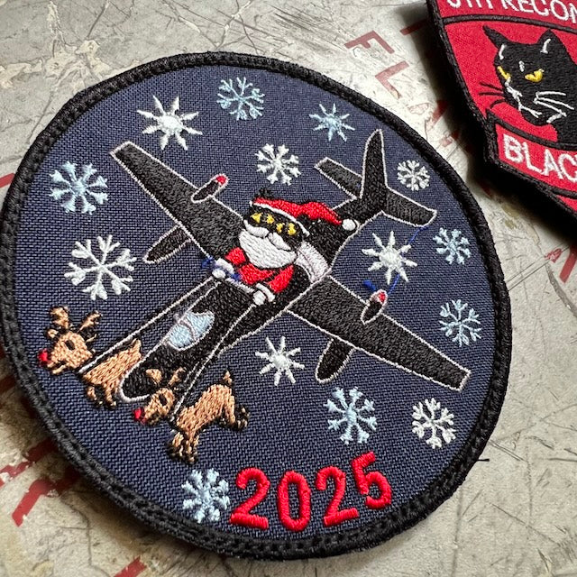 Military Patch（ミリタリーパッチ）5TH RECON サンタクロース 2枚セット パッチ [フック付き]【レターパックプラス対応】【レターパックライト対応】