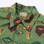 SUN SURF（サンサーフ）COTTON HERRINGBONE HAWAIIAN SHIRT “INSIGNIA OF ARMY" [SS39696]