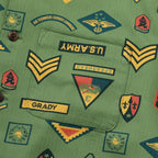 SUN SURF（サンサーフ）COTTON HERRINGBONE HAWAIIAN SHIRT “INSIGNIA OF ARMY" [SS39696]