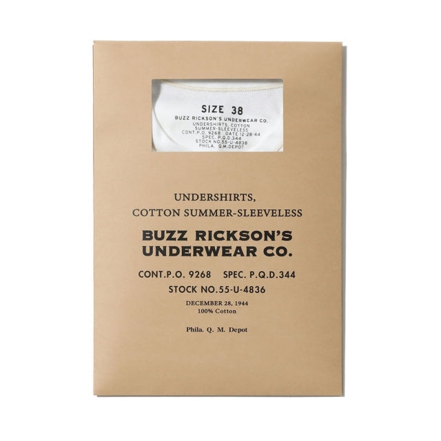 BUZZ RICKSON'S（バズリクソン）UNDERSHIRTS, COTTON SUMMER-SLEEVELESS [BR79741]