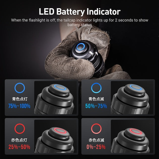 NEXTORCH（ネクストーチ）TA30D Flashlight [2200ルーメン/3段階調光＋ストロボ フラッシュライト][18650リチウムイオン]