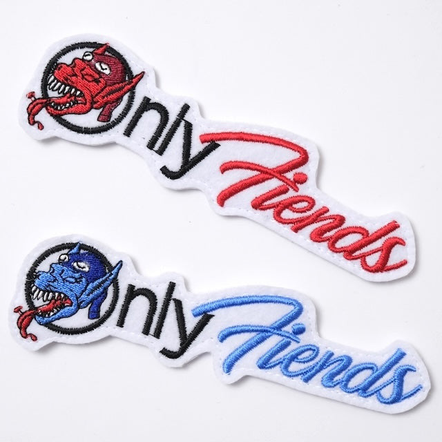 キャプテントム 36th Fighter Squadron Only Fiends embroidered military patches with hook backing in red and blue