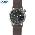 M.R.C. WATCH CO.（モントルロロイ）TYPE A-7 BLACK Aviation Hack Watch 米軍航空時計 牛皮革ストラップ/文字盤黒 [クォーツ][WW2 REPLICA][A-2901]【中田商店】