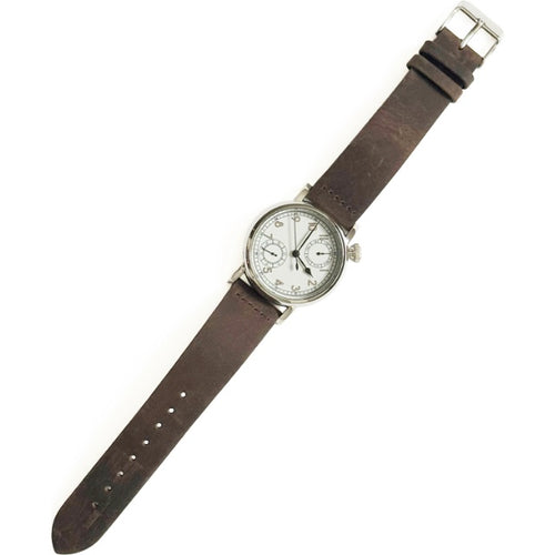 M.R.C. WATCH CO.（モントルロロイ）TYPE A-7 WHITE Aviation Hack Watch 米軍航空時計 牛皮革ストラップ/文字盤白 [クォーツ][WW2 REPLICA][A-2902]【中田商店】