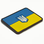 Brand Element (ブランドエレメント)  ウクライナ国旗 トライデント PVC ラバーパッチ [フラッグ型][フック付き]【レターパックプラス対応】【レターパックライト対応】