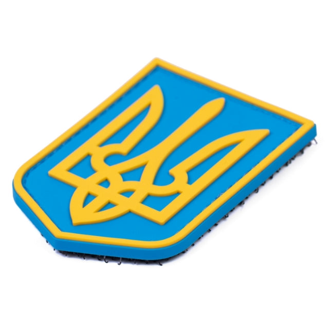 Brand Element (ブランドエレメント)  ウクライナ国旗 トライデント PVC ラバーパッチ [シールド型][フック付き]【レターパックプラス対応】【レターパックライト対応】