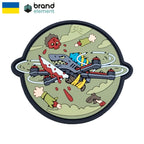 Brand Element FPV Drone Olive PVC Rubber Patch [with Hook] [Letter Pack Plus compatible] [Letter Pack Light compatible]