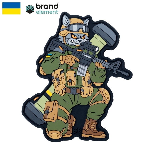 Brand Element (ブランドエレメント)  ストームキャット タクティカル猫 PVC ラバーパッチ [フック付き]【レターパックプラス対応】【レターパックライト対応】