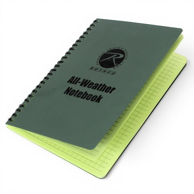 Rothco All-Weather Waterproof Notebook 6" x 8" [Waterproof Notebook][Olive Drab]