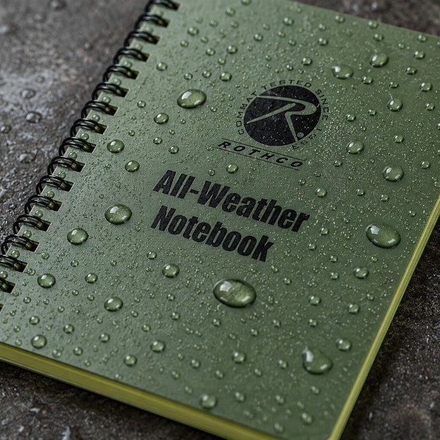 Rothco All-Weather Waterproof Notebook 6" x 8" [Waterproof Notebook][Olive Drab]