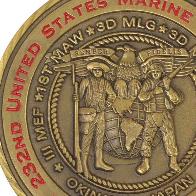 US SURPLUS 232nd MARINE CORPS BIRTHDAY Commemorative Medal MILITARY MEDAL [Letter Pack Plus compatible]
