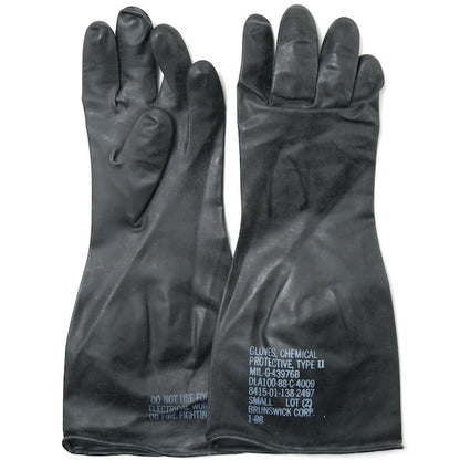 US（米軍放出品）ケミカルプロテクティブグローブ [Black][Chemical Protective Glove][化学防護ゴム手袋]【レターパックプラス対応】【レターパックライト対応】