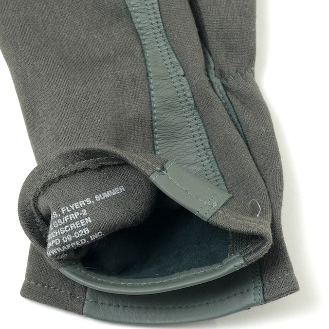US (US military surplus) NOMEX pilot gloves touch screen SAGE GREEN [NOMEX SUMMER FLYER'S GLOVES GS/FRP-2 TOUCHSCREEN] [Letter Pack Plus compatible] [Letter Pack Light compatible]