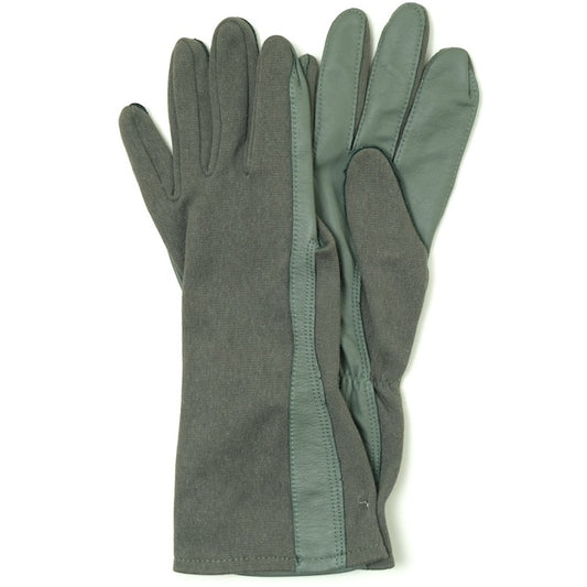 US (US military surplus) NOMEX pilot gloves touch screen SAGE GREEN [NOMEX SUMMER FLYER'S GLOVES GS/FRP-2 TOUCHSCREEN] [Letter Pack Plus compatible] [Letter Pack Light compatible]