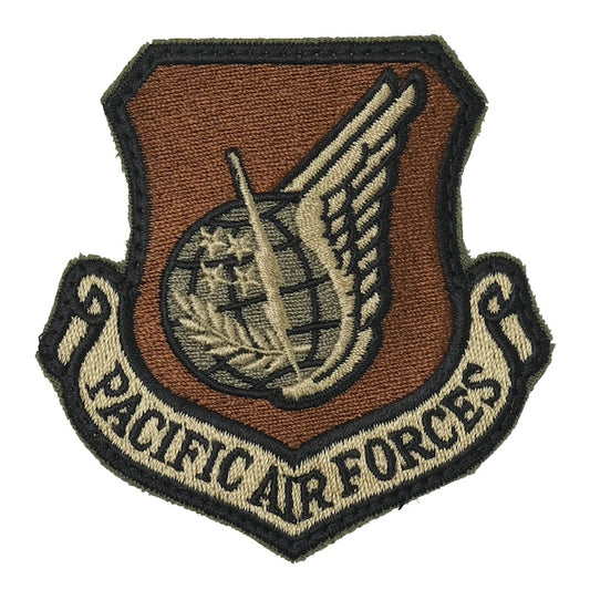 Military Patch（ミリタリーパッチ）PACIFIC AIR FORCE [OCP] スパイスブラウン [フック付き]【レターパックプラス対応】【レターパックライト対応】