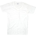 US（米軍放出品）Vネック Tシャツ コットン100 ホワイト [イレギュラー特価][Made in USA]【レターパックプラス対応】