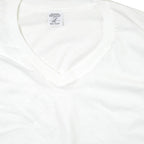 US（米軍放出品）Vネック Tシャツ コットン100 ホワイト [イレギュラー特価][Made in USA]【レターパックプラス対応】