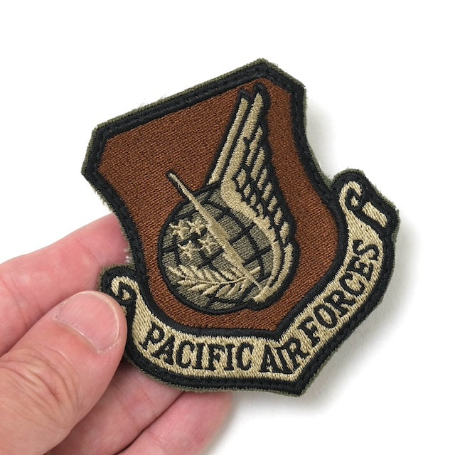 Military Patch（ミリタリーパッチ）PACIFIC AIR FORCE [OCP] スパイスブラウン [フック付き]【レターパックプラス対応】【レターパックライト対応】