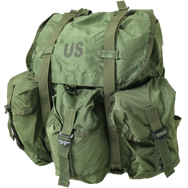 US (US Military Surplus) LC-2 ALICE Pack OD Medium Alice Pack Frame Set Woodland Color Shoulder Strap