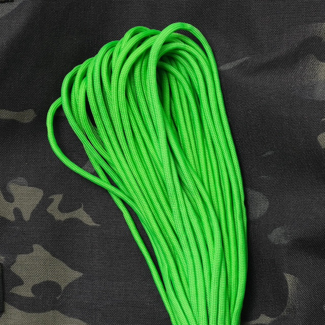 Military（ミリタリー）550 パラコード タイプ3 Neon Green [50ft 15m][550 Paracord Type III 550 Cord]【レターパックプラス対応】【レターパックライト対応】