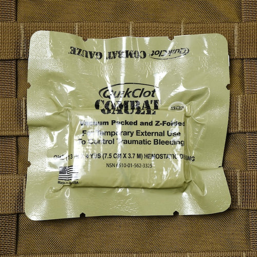US（米軍放出品）QuikClot Combat Gauze [クイッククロットコンバットガーゼ]【レターパックプラス対応】【レターパックライト対応】
