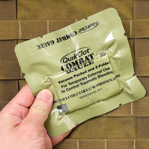 US（米軍放出品）QuikClot Combat Gauze [クイッククロットコンバットガーゼ]【レターパックプラス対応】【レターパックライト対応】