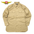 SESSLER L/S Chino Khaki Shirts Long Sleeve Chino Shirt 1945 Model for Officers [Nakata Shoten]