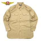 SESSLER L/S Chino Khaki Shirts Long Sleeve Chino Shirt 1945 Model for Officers [Nakata Shoten]