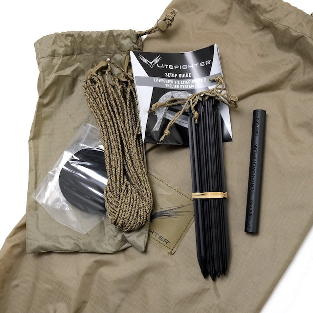 US（米軍放出品）LITEFIGHTER 1 INDIVIDUAL SHELTER SYSTEM Coyote Tan 499 ライトファイター [1人用テント]