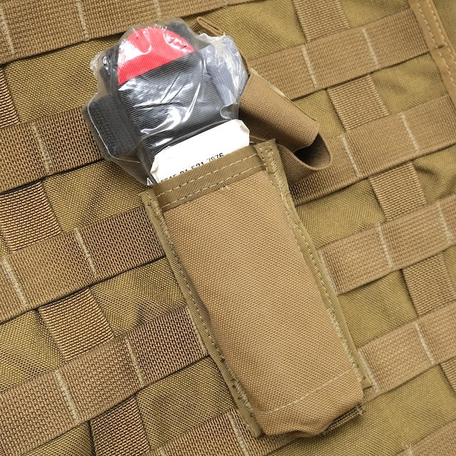 US（米軍放出品）USMC TQポーチ [Tourniquet Pouch][止血帯（CAT）ターニケットポーチ][Coyote]【レターパックプラス対応】
