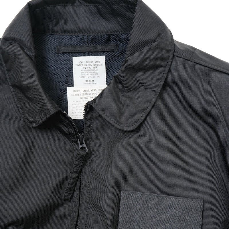 HOUSTON CWU-36P Black Summer Flight Jacket Black [Nomex Style]