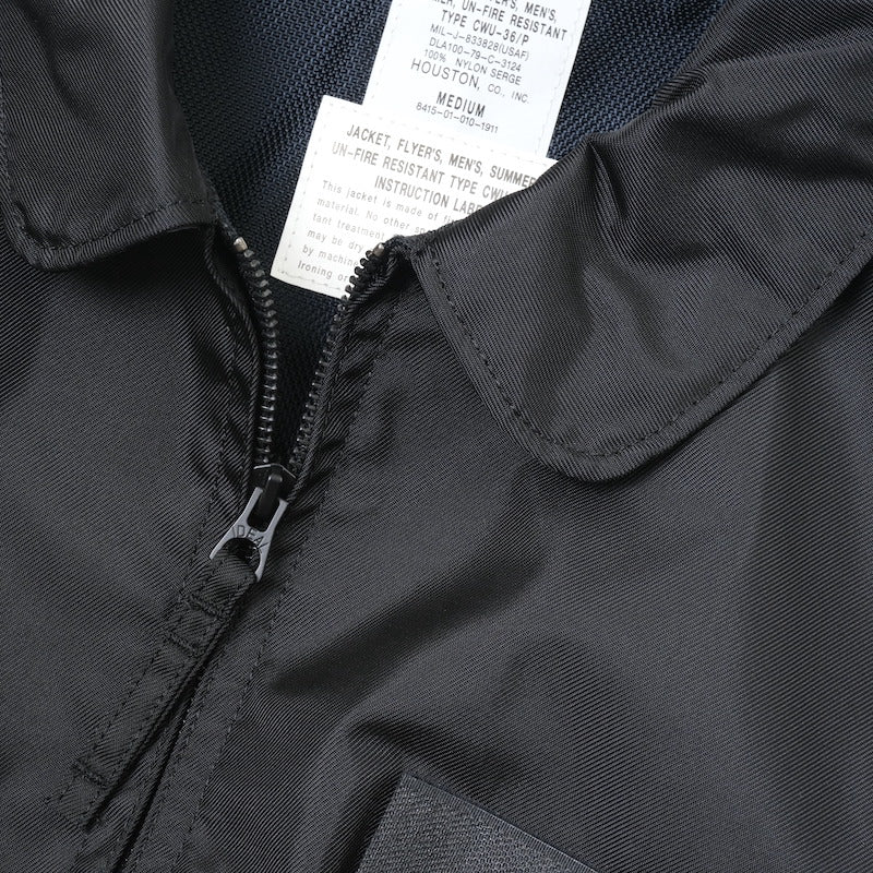 HOUSTON CWU-36P Black Summer Flight Jacket Black [Nomex Style]