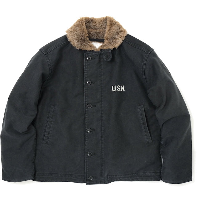 HOUSTON(ヒューストン) N-1デッキジャケット ユーズドモデル [BLACK]