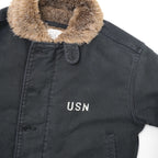 HOUSTON(ヒューストン) N-1デッキジャケット ユーズドモデル [BLACK]