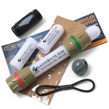LAZER BRITE Single Mode Military Light Kit LED Light [Red/Green] [Letter Pack Plus compatible]