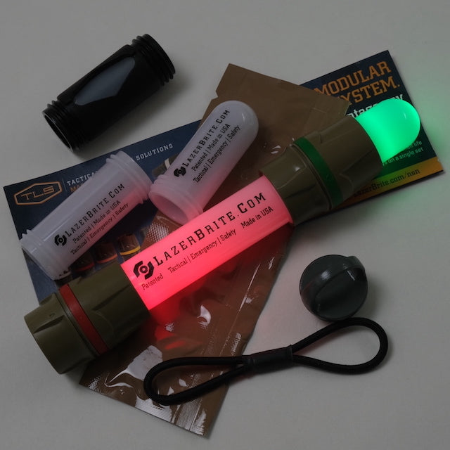 LAZER BRITE Single Mode Military Light Kit LED Light [Red/Green] [Letter Pack Plus compatible]