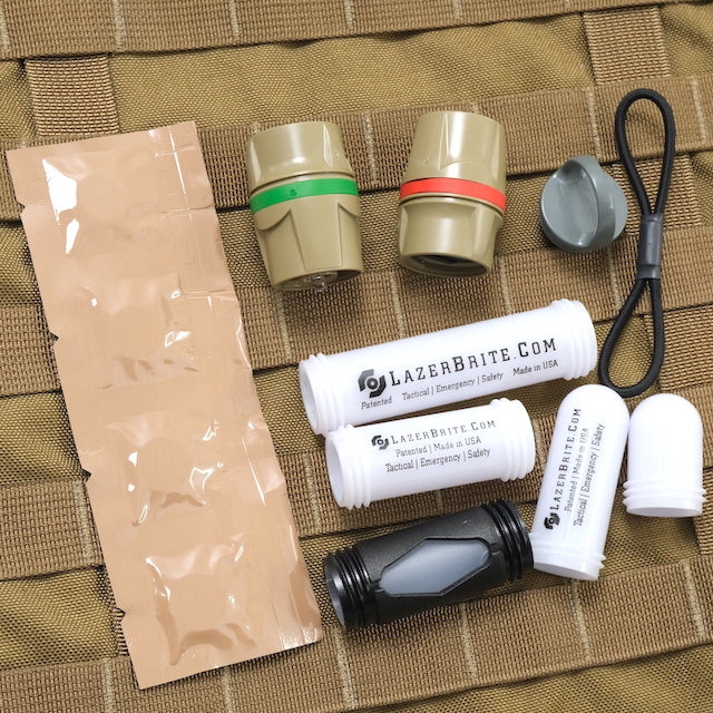 LAZER BRITE Single Mode Military Light Kit LED Light [Red/Green] [Letter Pack Plus compatible]
