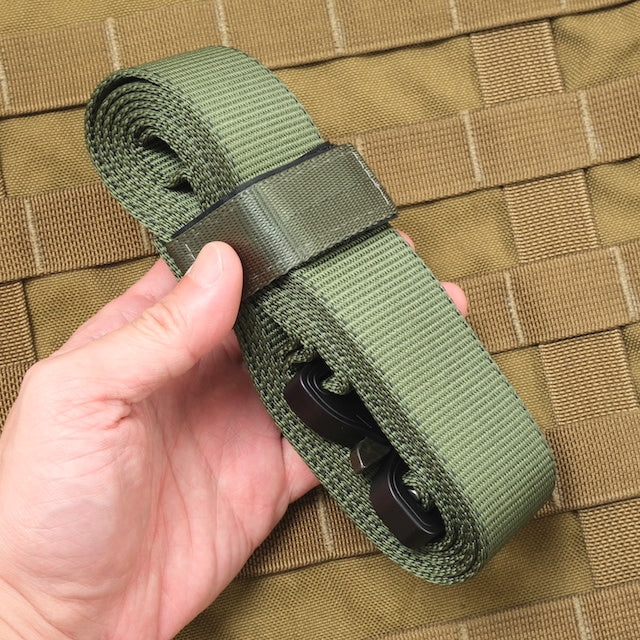 US（米軍放出品）Litter Strap [リッターストラップ][ナイロンウェブベルト][Cobra Buckle  45mm][ユーティリティーストラップ] OD【レターパックプラス対応】