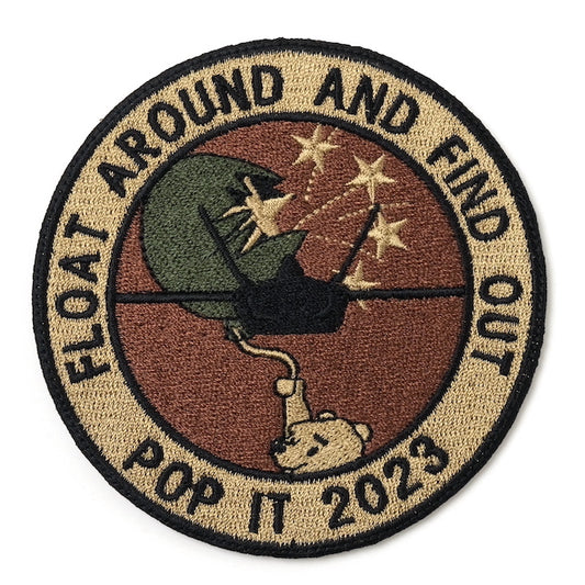Military Patch（ミリタリーパッチ）FLOAT AROUND AND FIND OUT - POP IT 2023 [OCP][フック付き]【レターパックプラス対応】【レターパックライト対応】