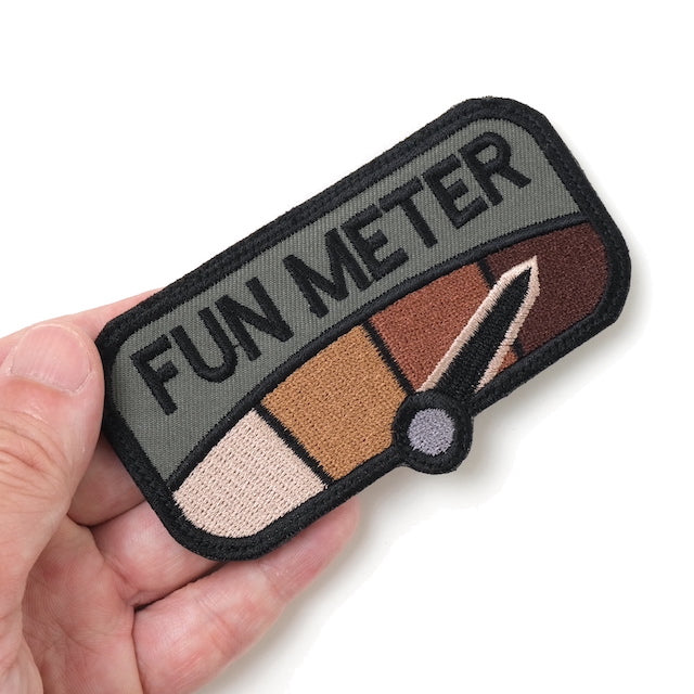 Military Patch FUN METER [FOREST] [Large] [With hook] [Compatible with Letter Pack Plus] [Compatible with Letter Pack Light]