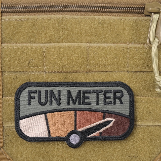 Military Patch FUN METER [FOREST] [Large] [With hook] [Compatible with Letter Pack Plus] [Compatible with Letter Pack Light]