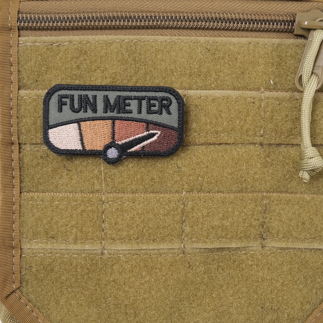 Military Patch FUN METER [FOREST] [Small] [With hook] [Compatible with Letter Pack Plus] [Compatible with Letter Pack Light]