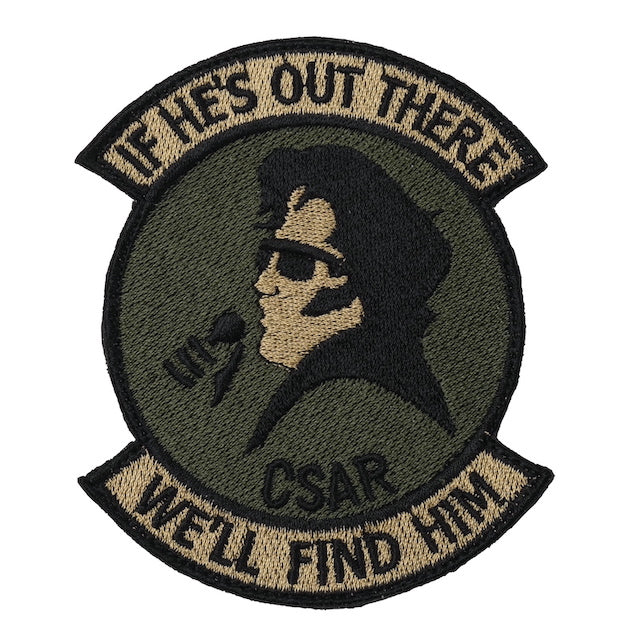 Military Patch CSAR "IF HE'S OUT THERE, WE'LL FIND HIM" [OCP] [With hook] [Letter Pack Plus compatible] [Letter Pack Light compatible]