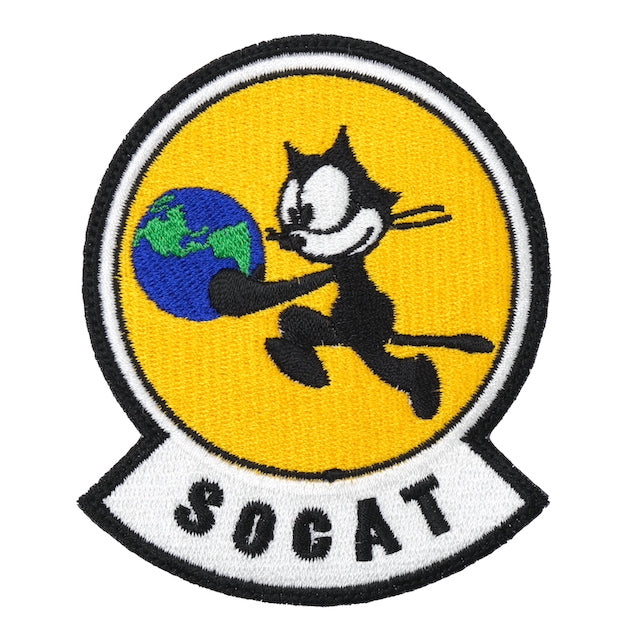 Military Patch（ミリタリーパッチ）SOCAT フィリックス [フルカラー] [フック付き]【レターパックプラス対応】【レターパックライト対応】