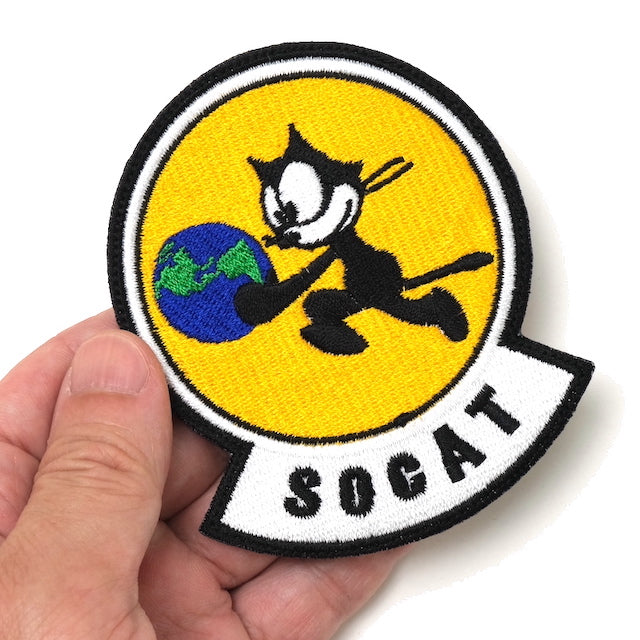 Military Patch（ミリタリーパッチ）SOCAT フィリックス [フルカラー] [フック付き]【レターパックプラス対応】【レターパックライト対応】